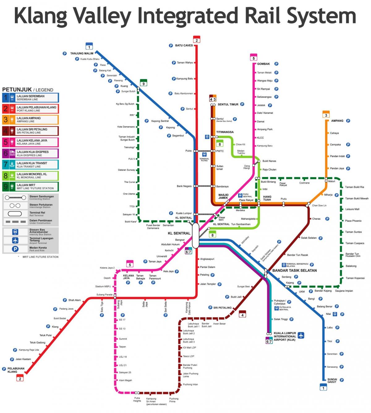 lrt line mapa malaysia