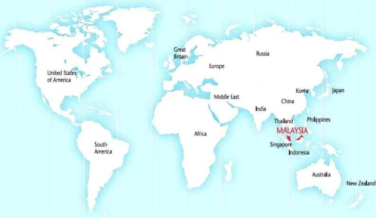 munduko mapa erakutsiz malaysia