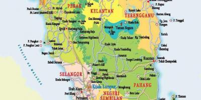 Mapa mendebaldeko malaysia