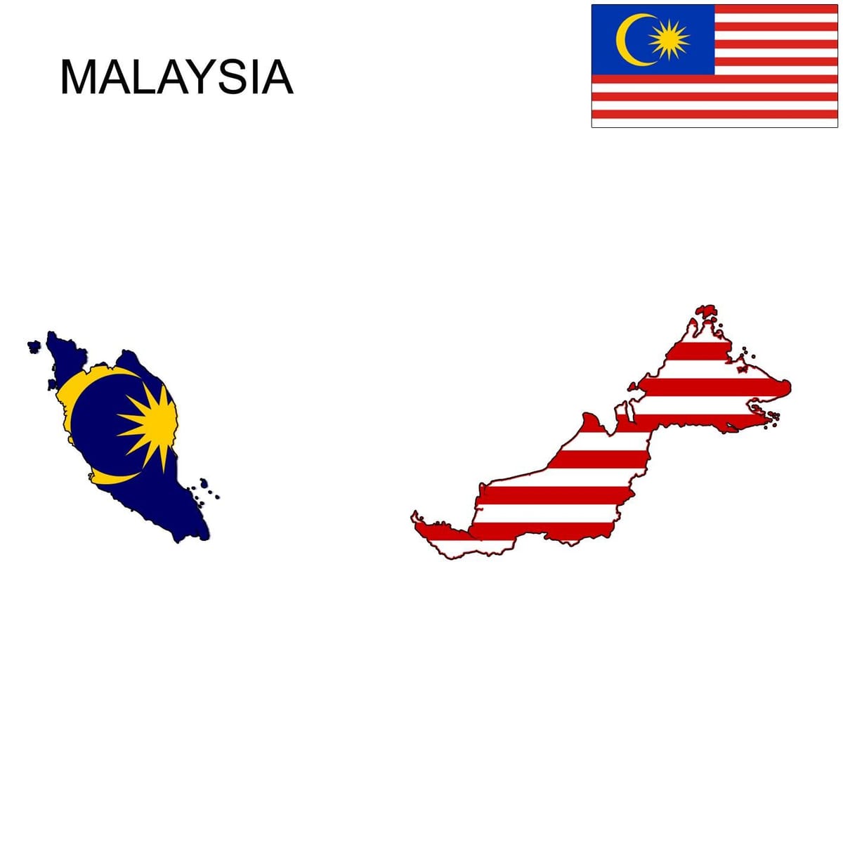 mapa malaysia bandera