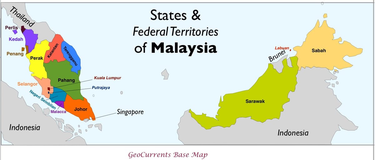 mapa malaysia probintzia