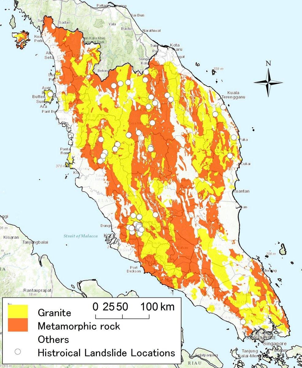 mapa geologikoa malaysia