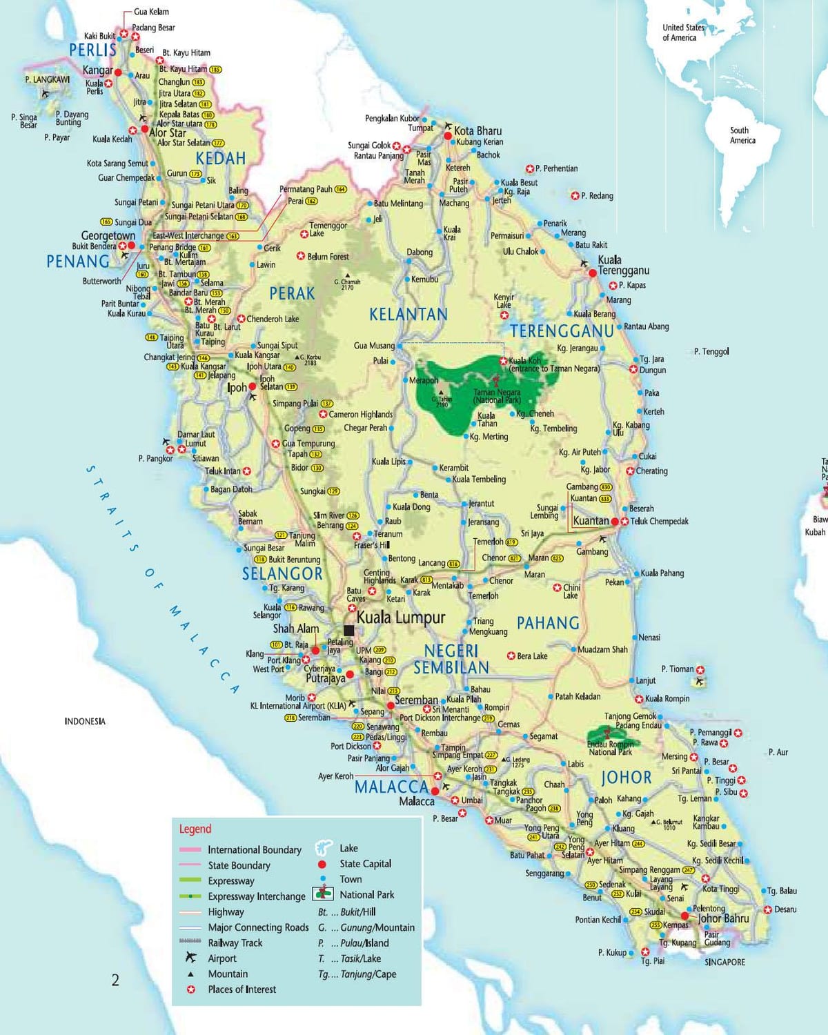 mapa mapa norabide malaysia