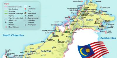 Mapa ekialdeko malaysia