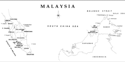 Mapa, eskema, mapa malaysia egoera mugak