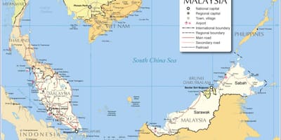 Aireportuak malaysia mapa