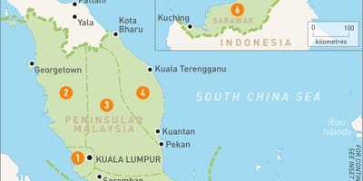 Malaysia eskualde mapa