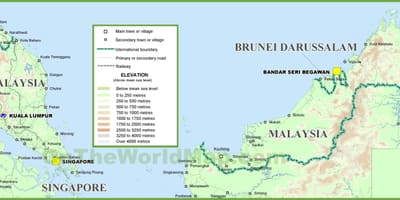 Malaysia geografia mapa