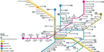 Garraio publikoaren mapa malaysia