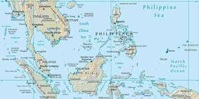 Mapa malaysia eta inguruko herrialdeetan