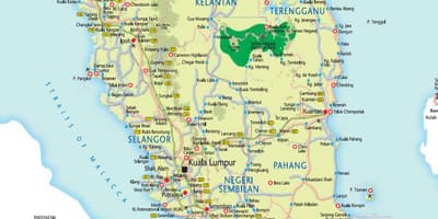 Malaysia hondartzak mapa