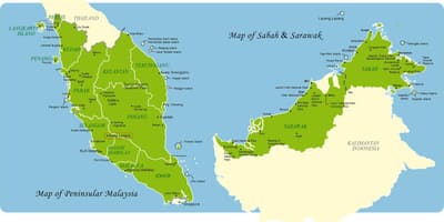 Malaysia osoa mapa
