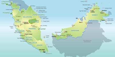 Mapa malaysia mendiak