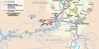 Malaysia metroa mapa