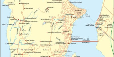 Mapa pulau pinang malaysia